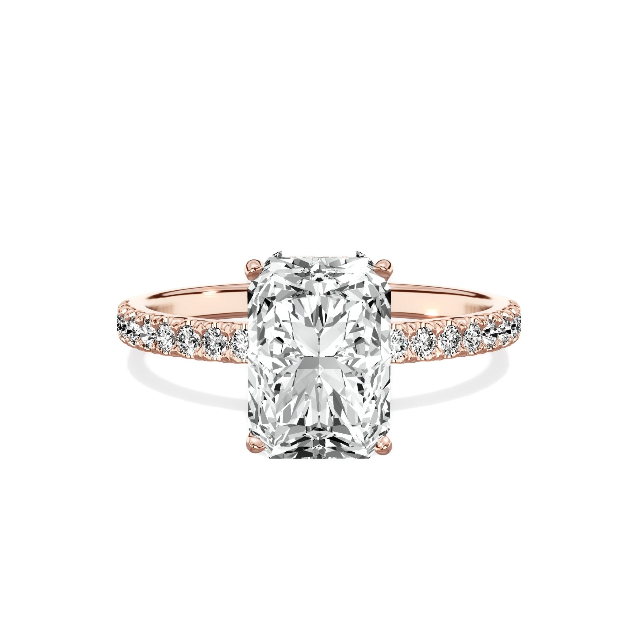 Alluring Hidden Halo Engagement Ring - The Better Diamonds