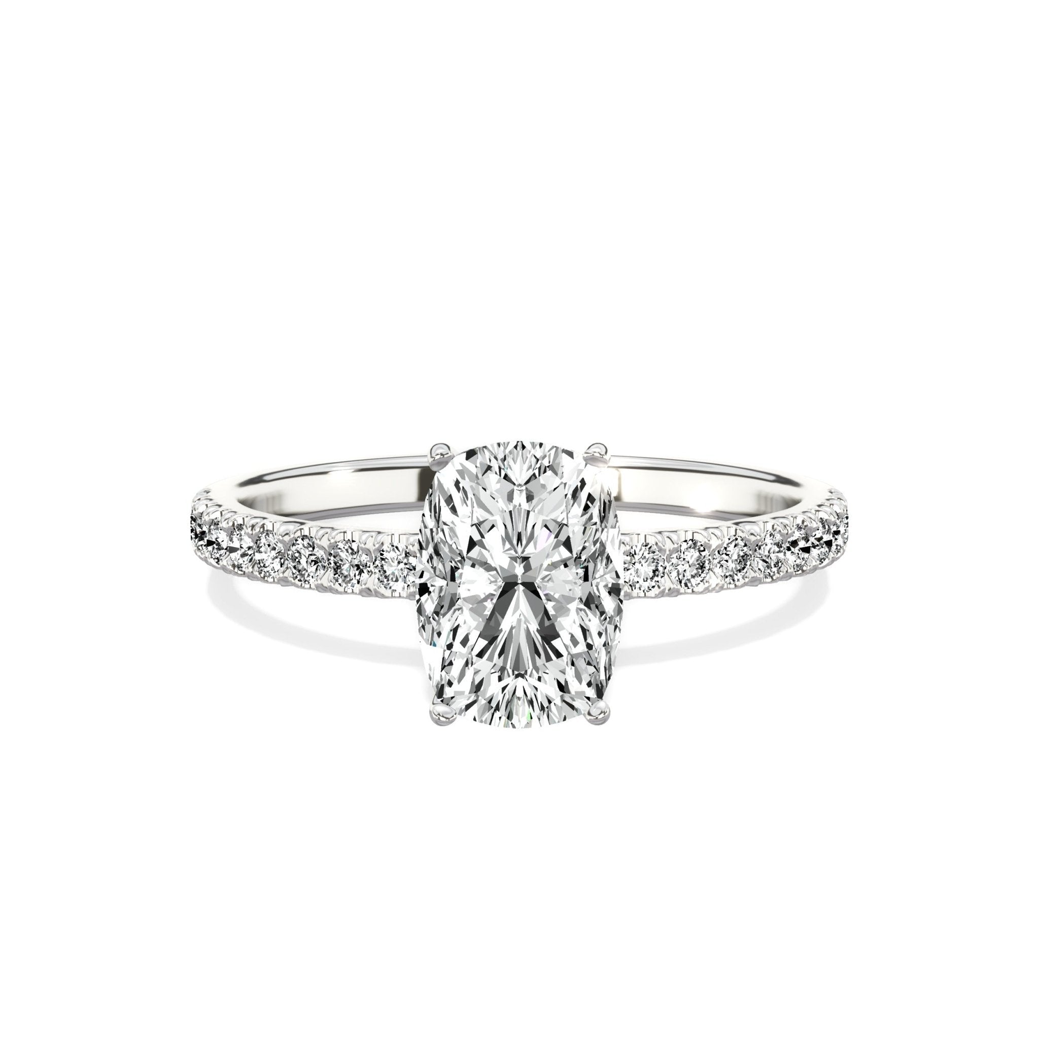 Alluring Hidden Halo Engagement Ring - The Better Diamonds