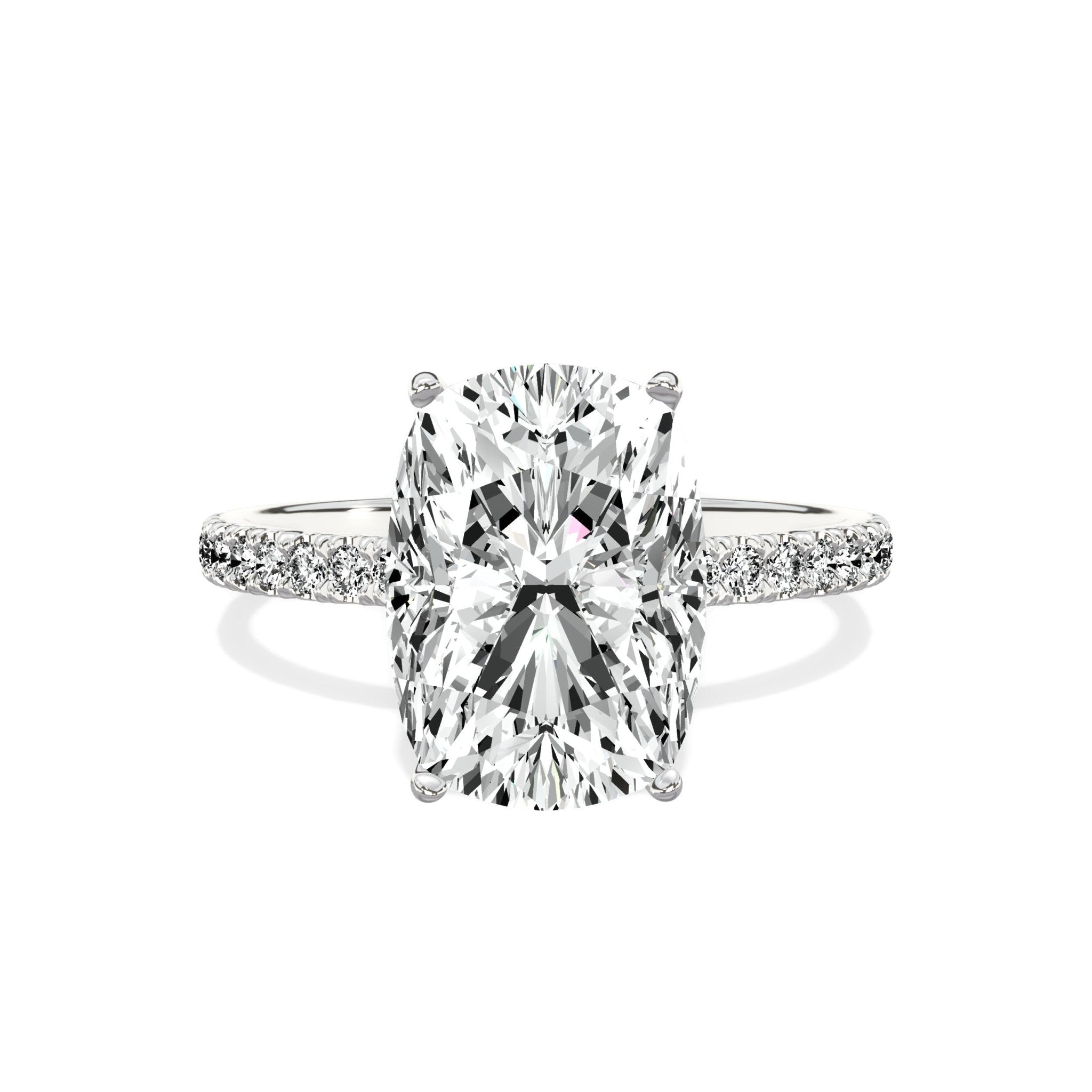 Alluring Hidden Halo Engagement Ring - The Better Diamonds