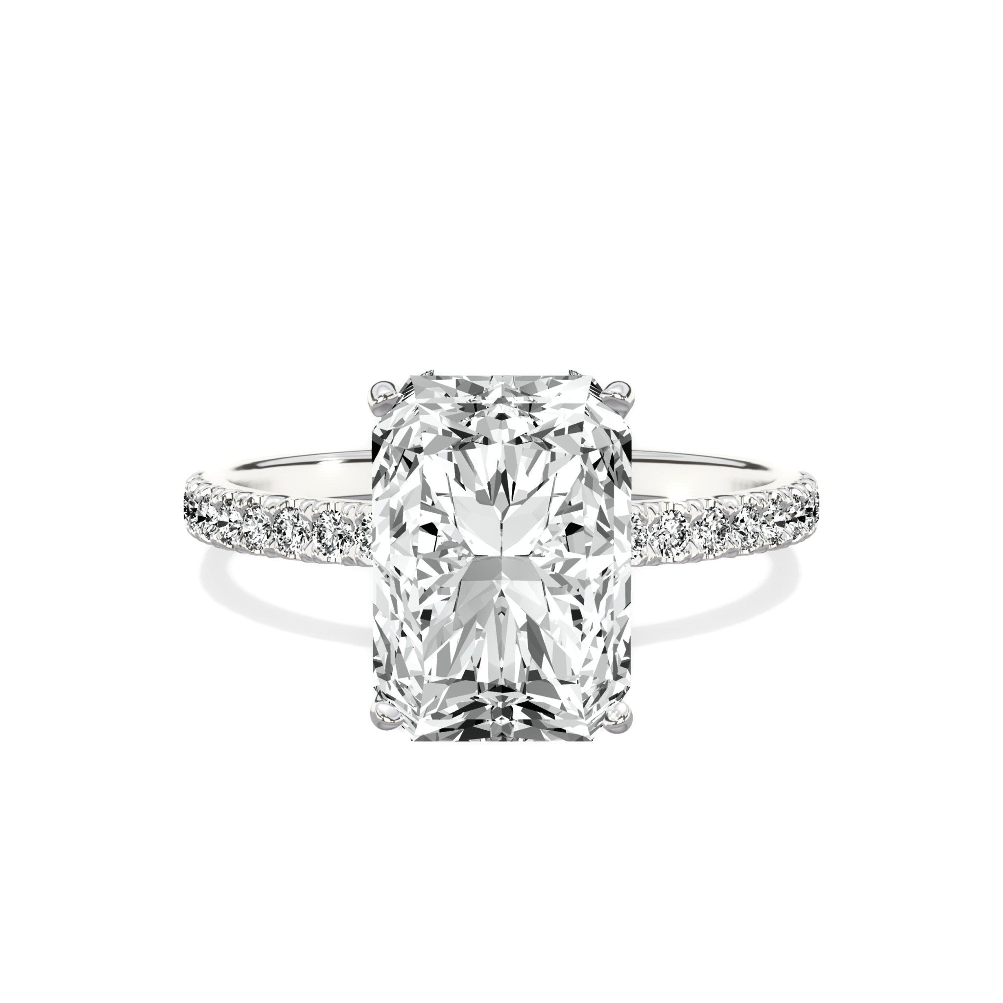 Alluring Hidden Halo Engagement Ring - The Better Diamonds