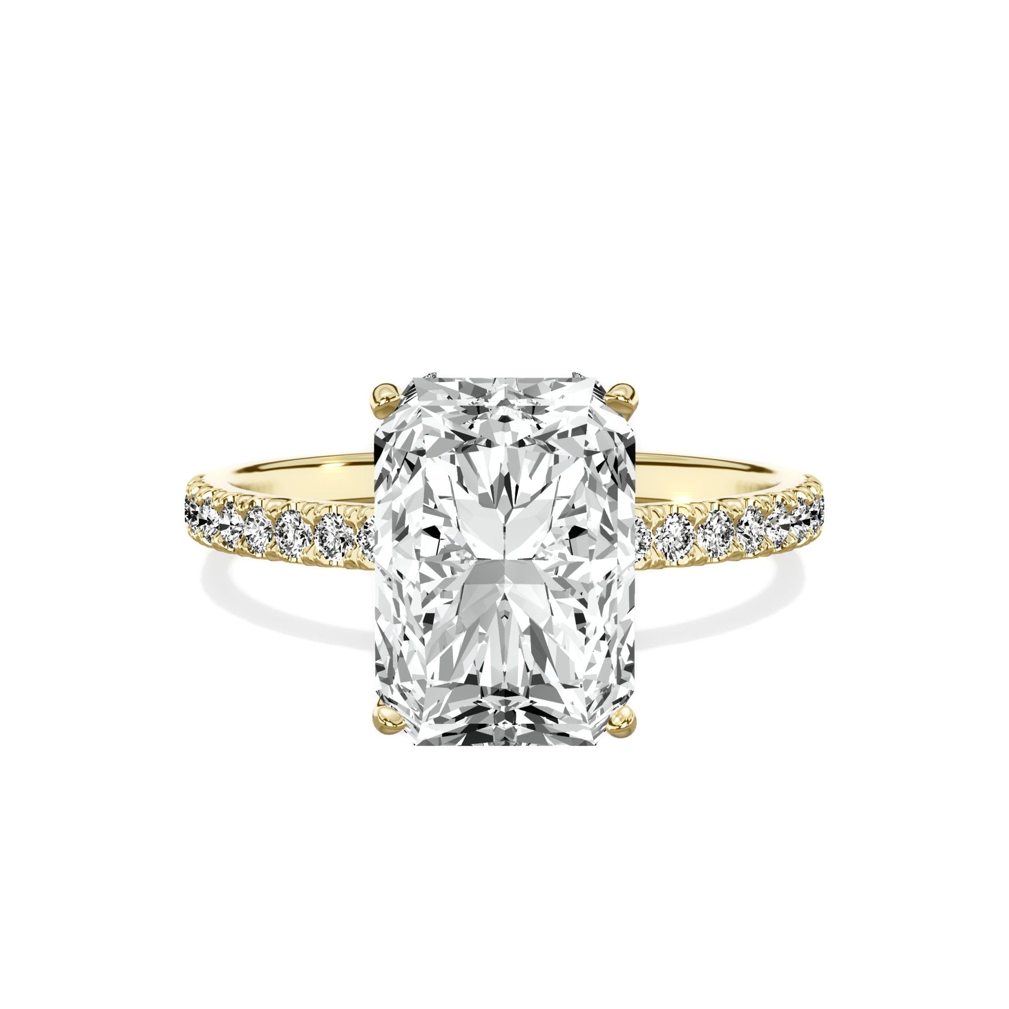 Alluring Hidden Halo Engagement Ring - The Better Diamonds