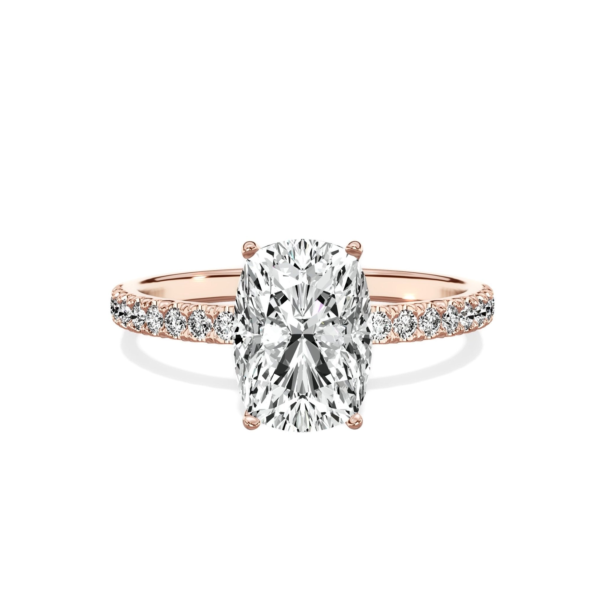 Alluring Hidden Halo Engagement Ring - The Better Diamonds