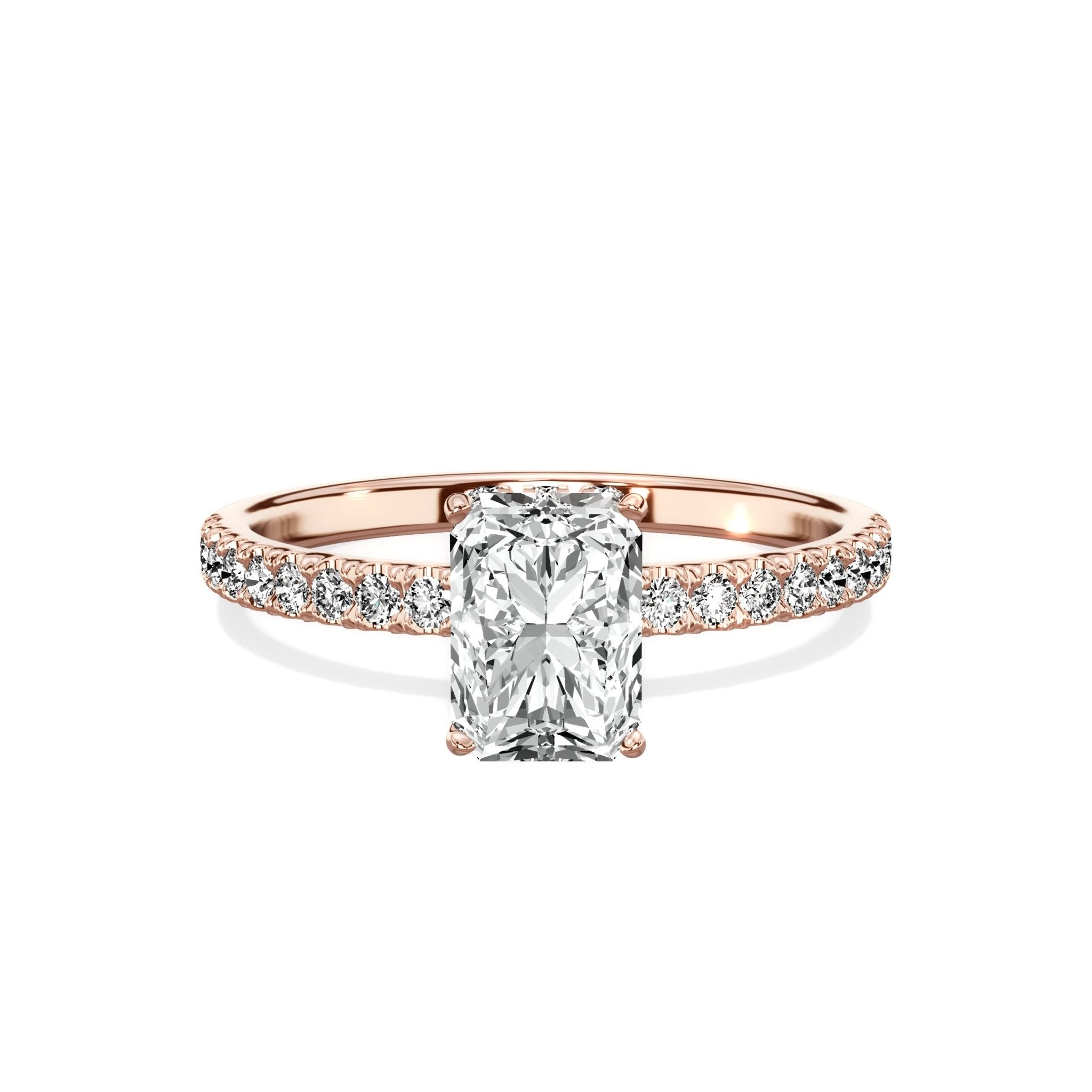 Alluring Hidden Halo Engagement Ring - The Better Diamonds