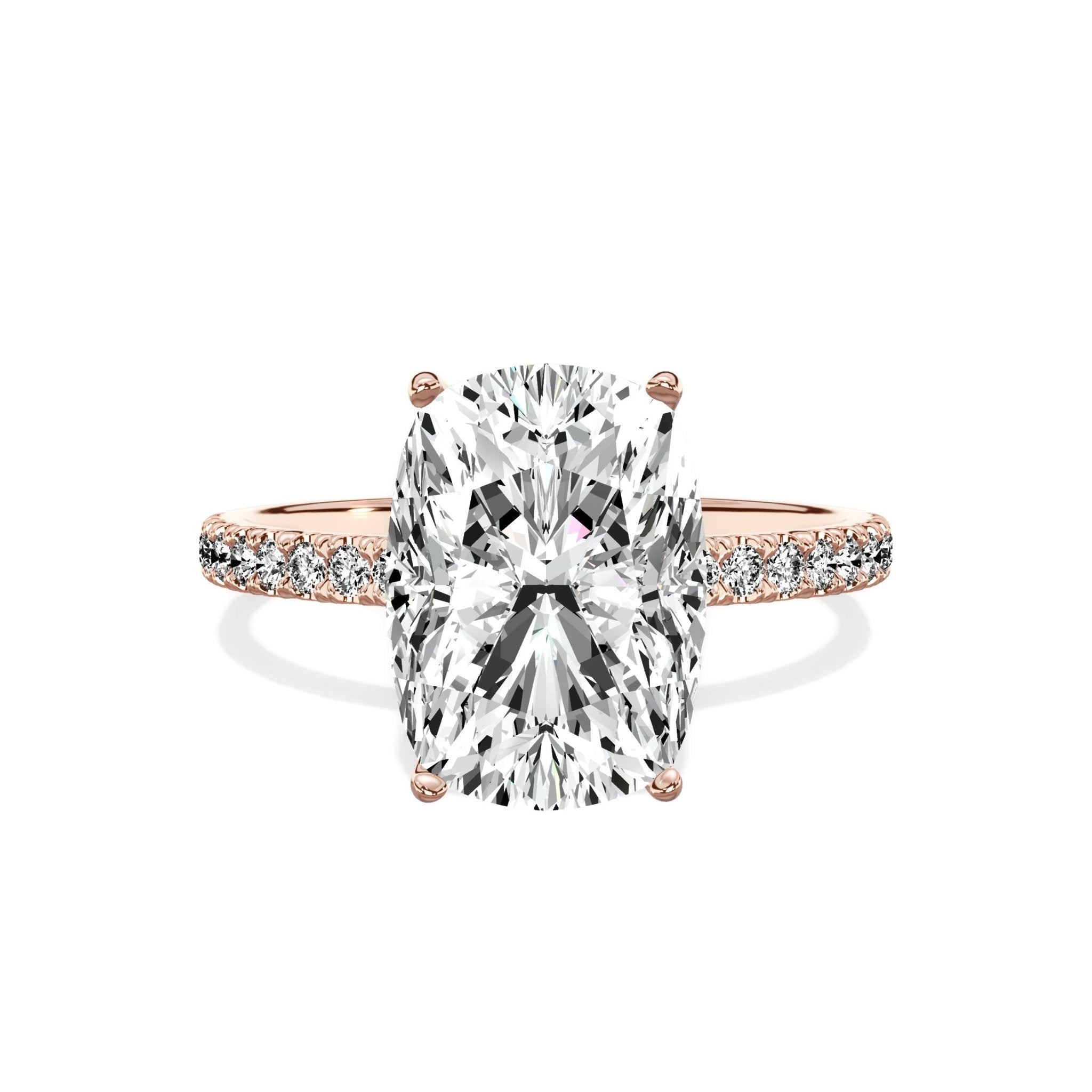 Alluring Hidden Halo Engagement Ring - The Better Diamonds