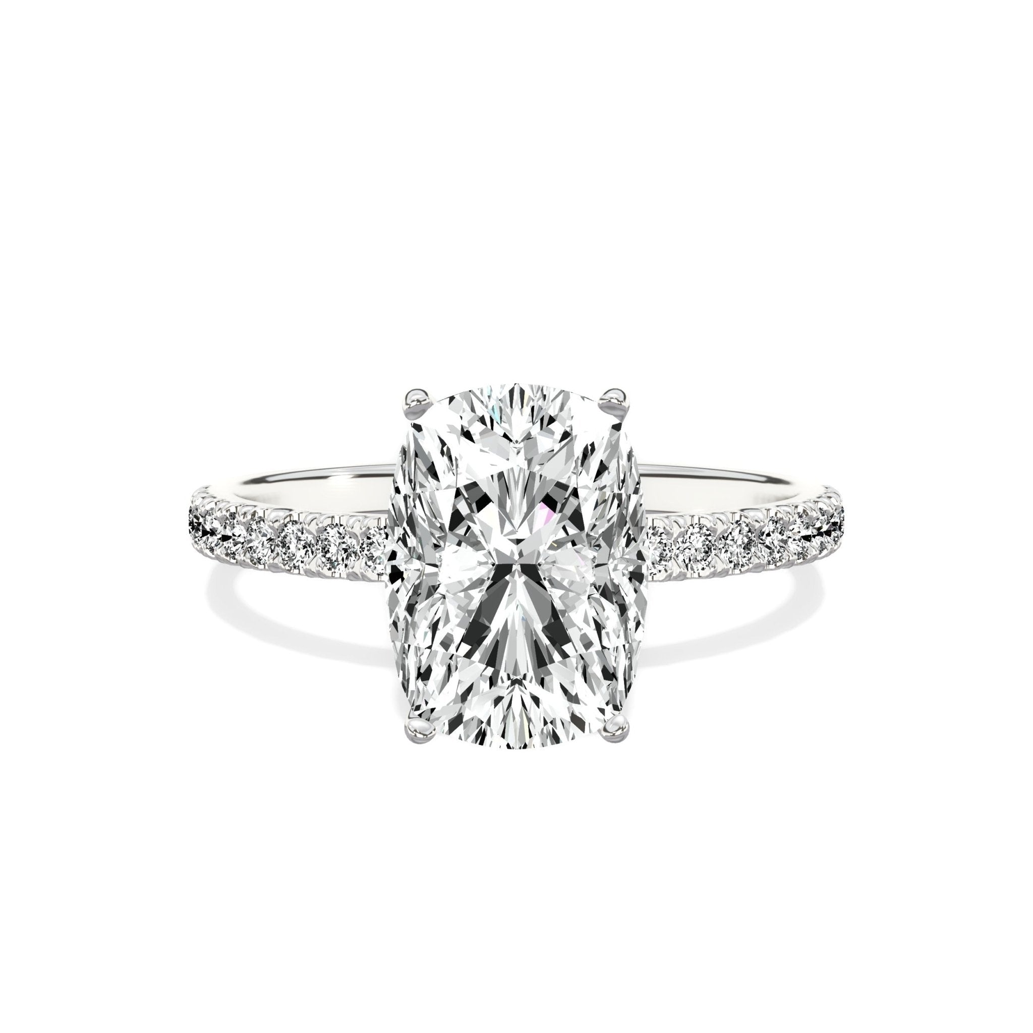 Alluring Hidden Halo Engagement Ring - The Better Diamonds