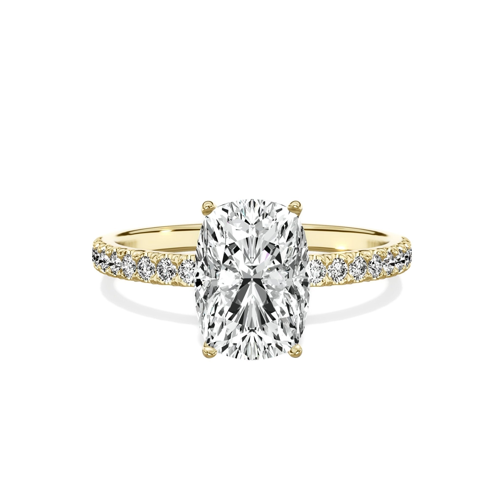Alluring Hidden Halo Engagement Ring - The Better Diamonds