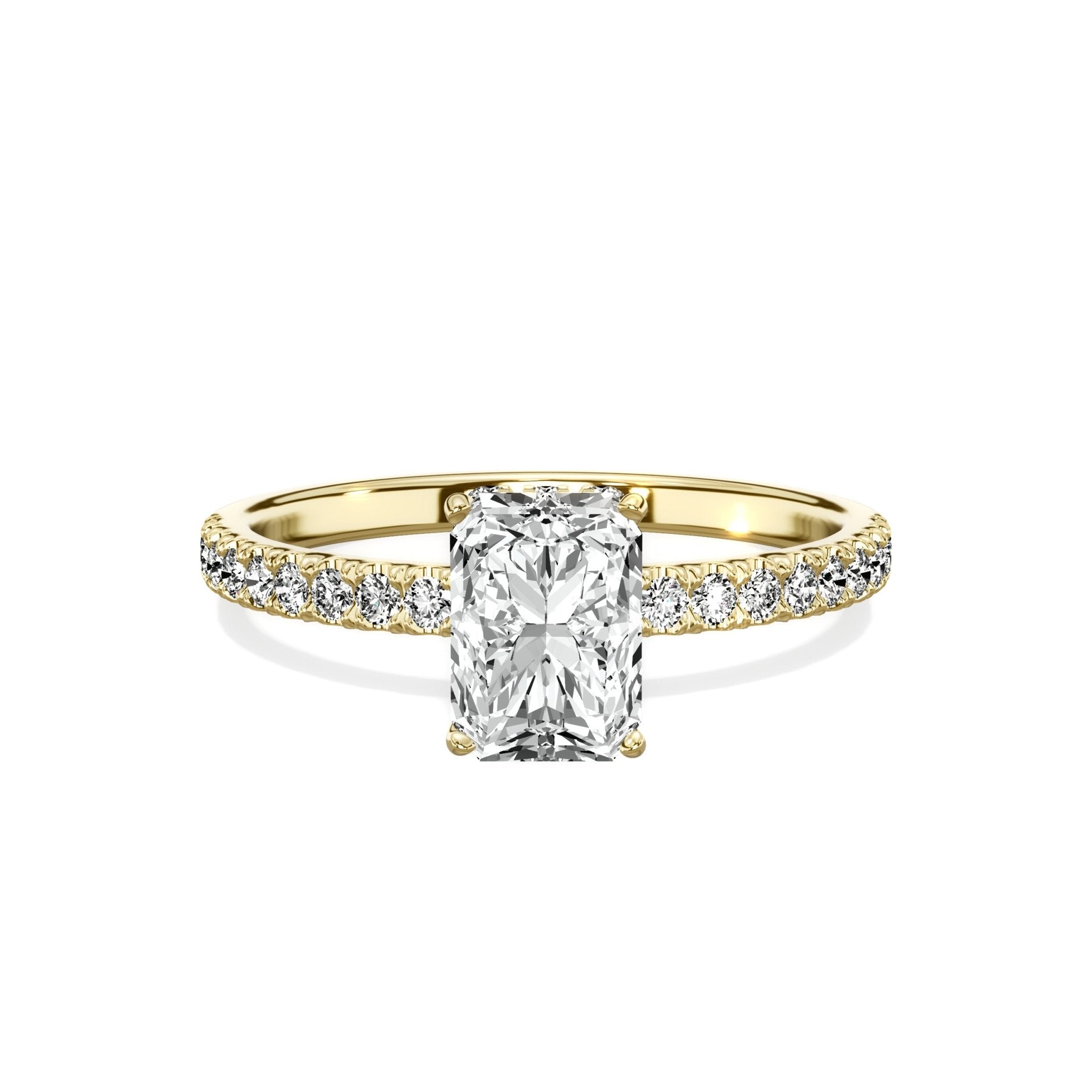 Alluring Hidden Halo Engagement Ring - The Better Diamonds