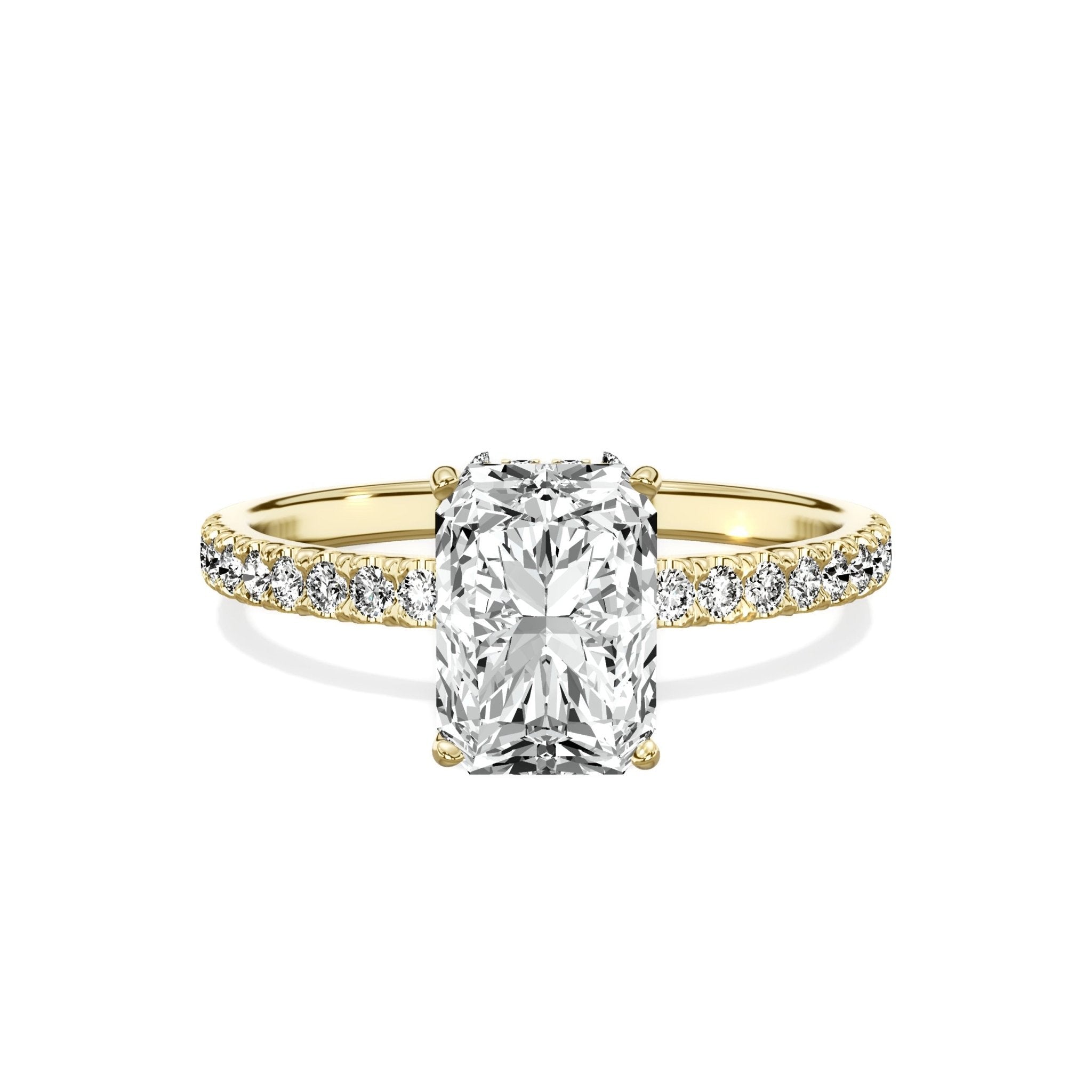 Alluring Hidden Halo Engagement Ring - The Better Diamonds