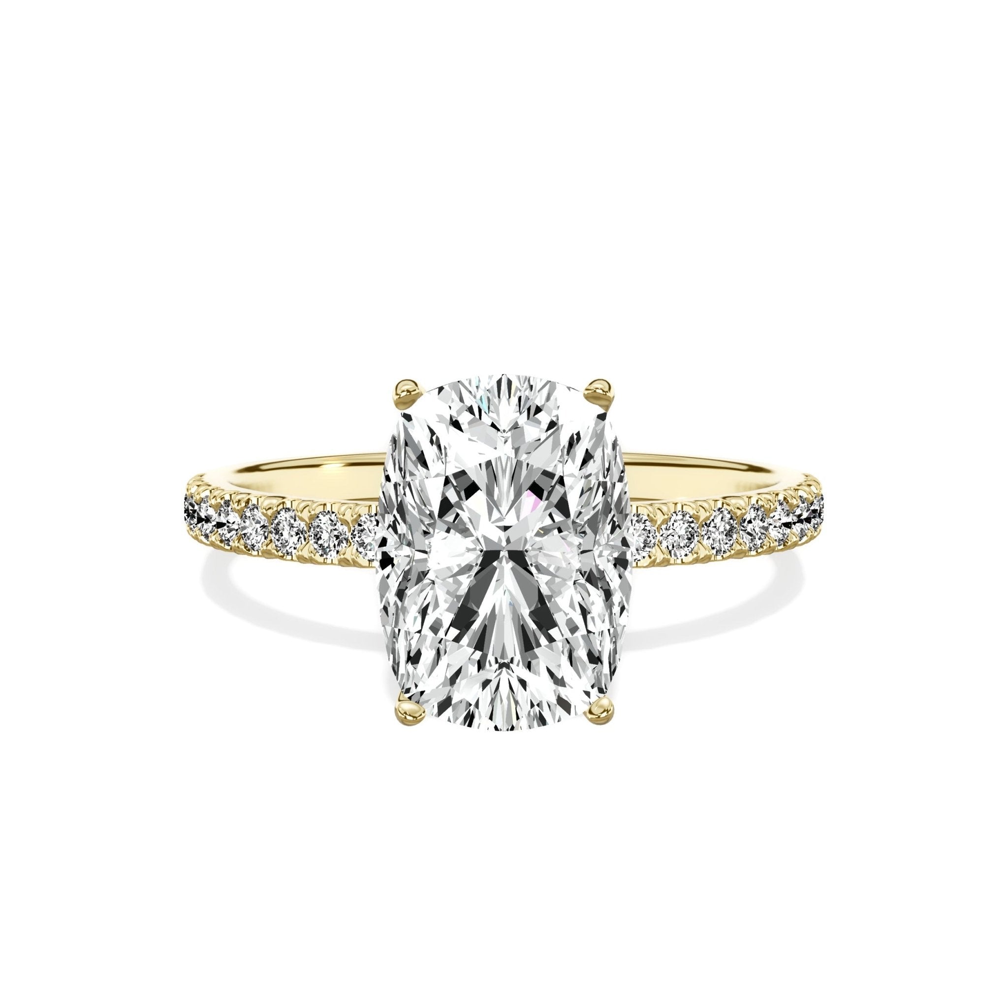 Alluring Hidden Halo Engagement Ring - The Better Diamonds