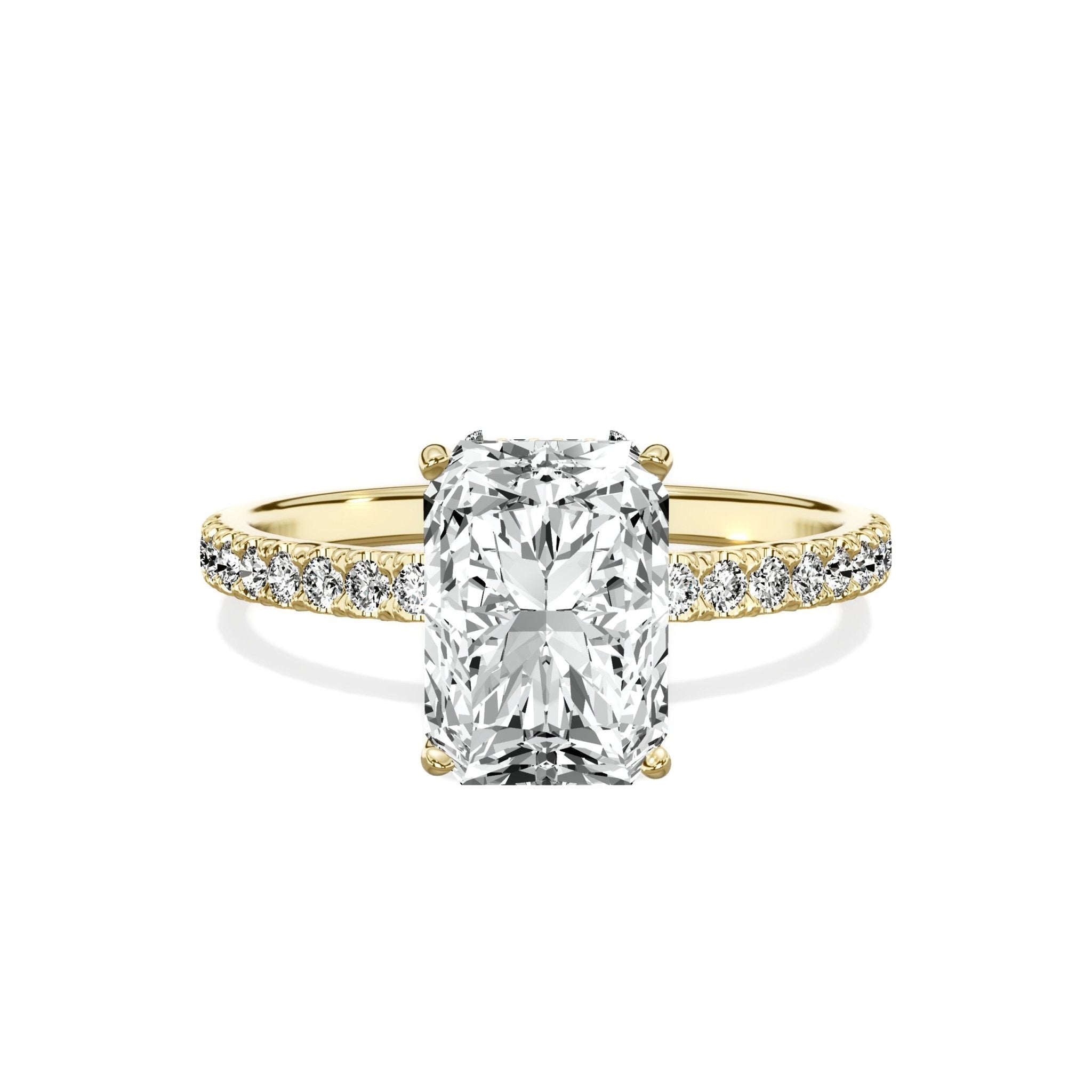 Alluring Hidden Halo Engagement Ring - The Better Diamonds