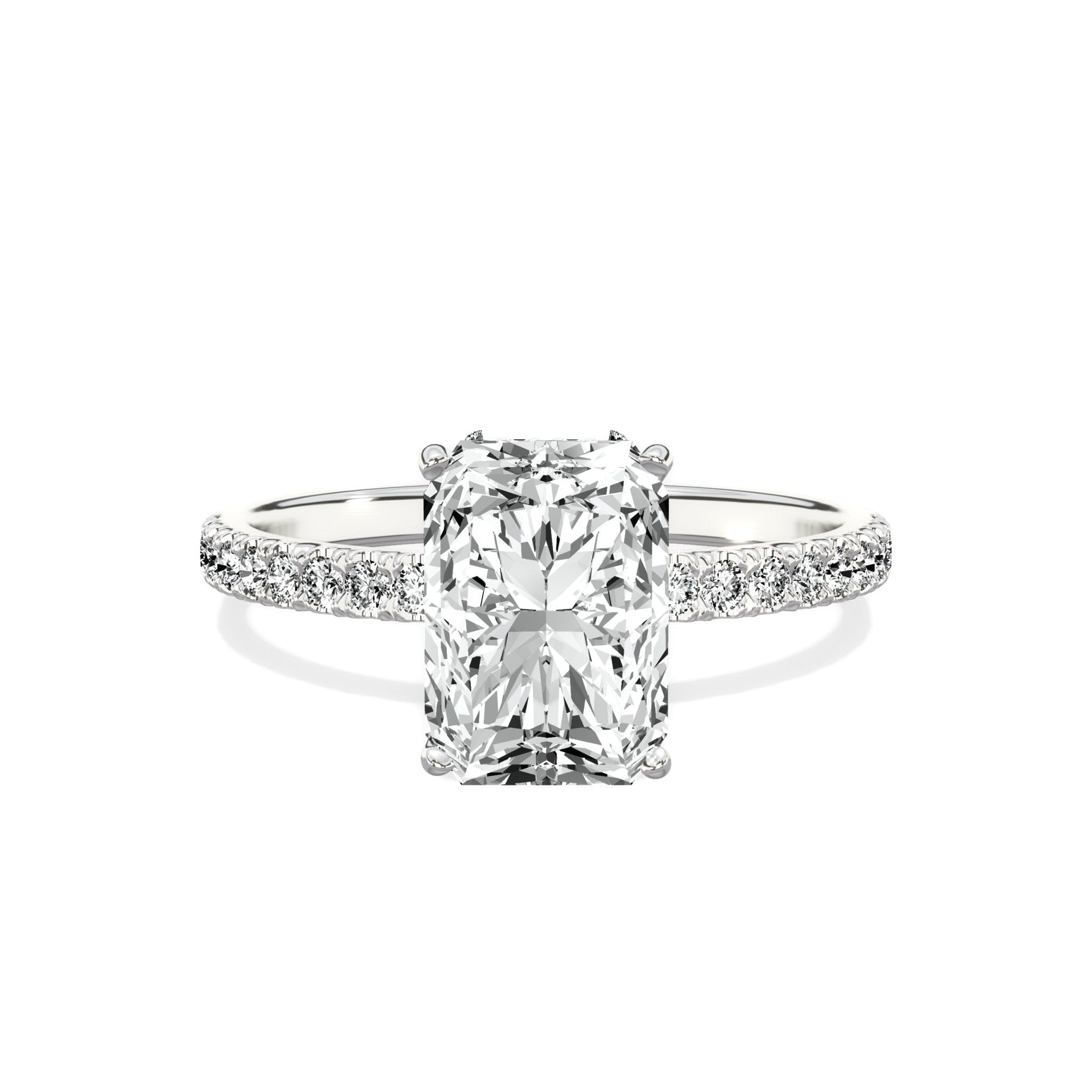 Alluring Hidden Halo Engagement Ring - The Better Diamonds