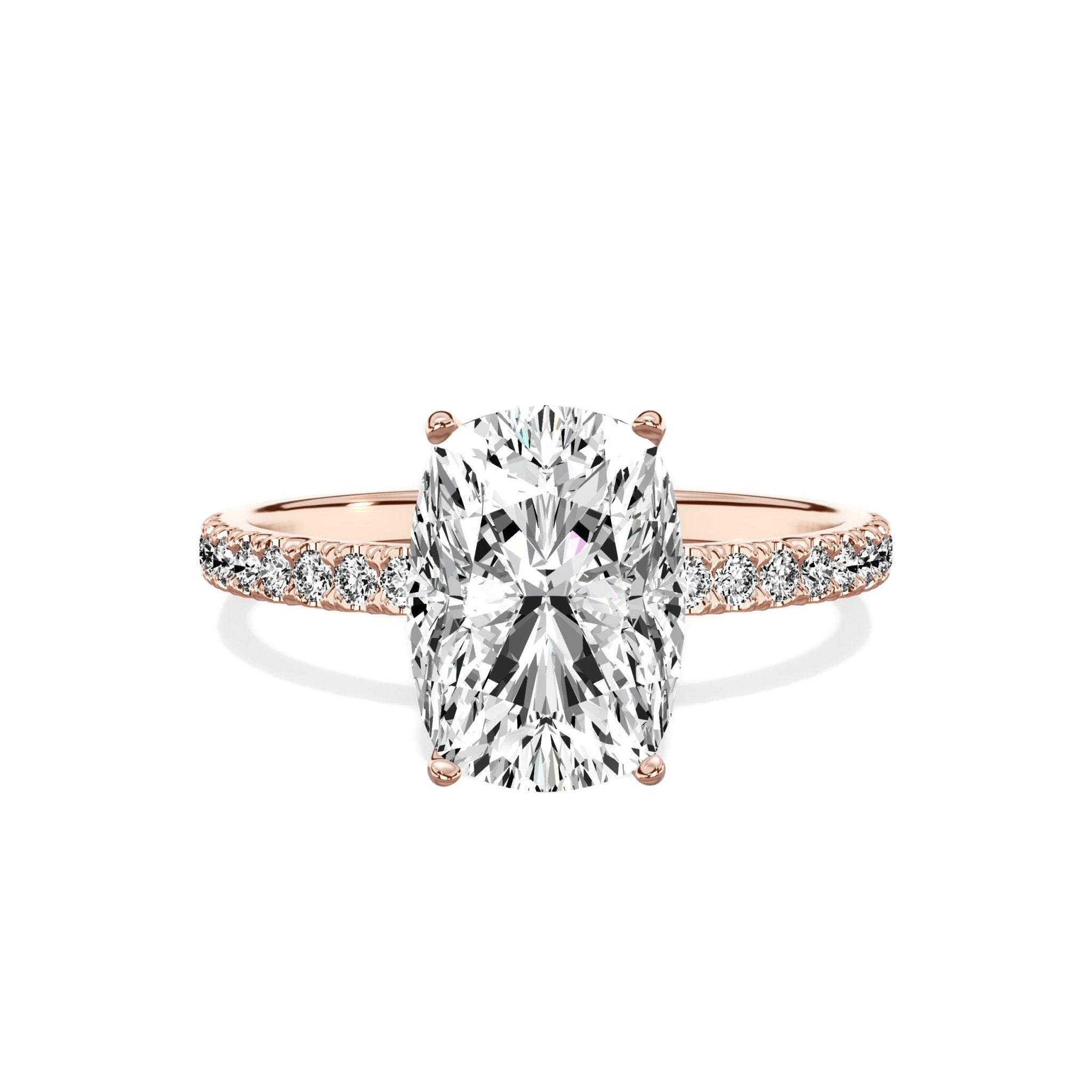Alluring Hidden Halo Engagement Ring - The Better Diamonds