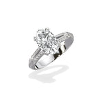 Bali Vintage Style 1.56 ct Oval Engagement Ring in White Gold - The Better Diamonds