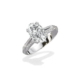 Bali Vintage Style 1.56 ct Oval Engagement Ring in White Gold - The Better Diamonds