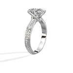 Bali Vintage Style 1.56 ct Oval Engagement Ring in White Gold - The Better Diamonds