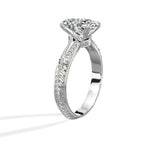 Bali Vintage Style 1.56 ct Oval Engagement Ring in White Gold - The Better Diamonds