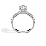 Bali Vintage Style 1.56 ct Oval Engagement Ring in White Gold - The Better Diamonds
