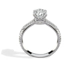 Bali Vintage Style 1.56 ct Oval Engagement Ring in White Gold - The Better Diamonds
