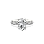 Bali Vintage Style 1.56 ct Oval Engagement Ring in White Gold - The Better Diamonds