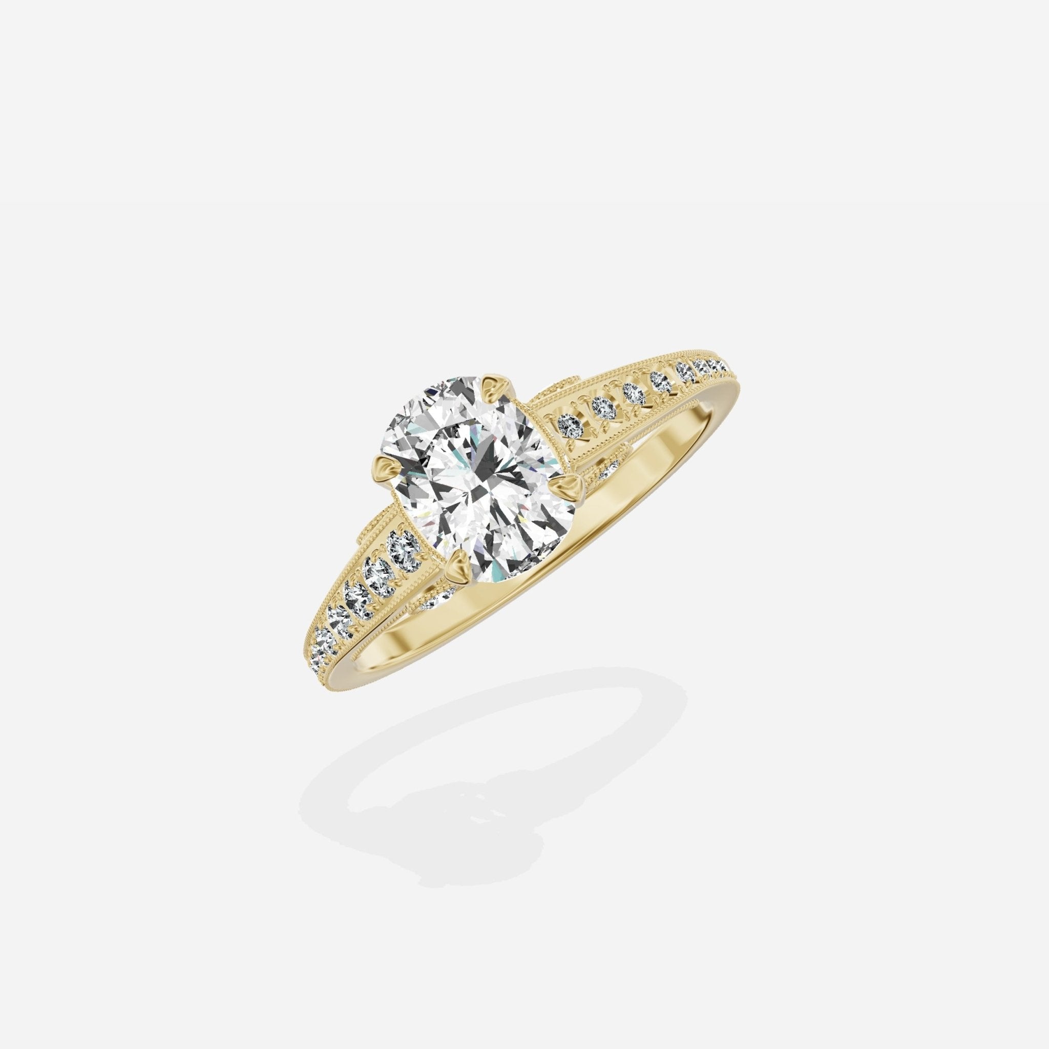 Elle Vintage Style Engagement Ring - The Better Diamonds