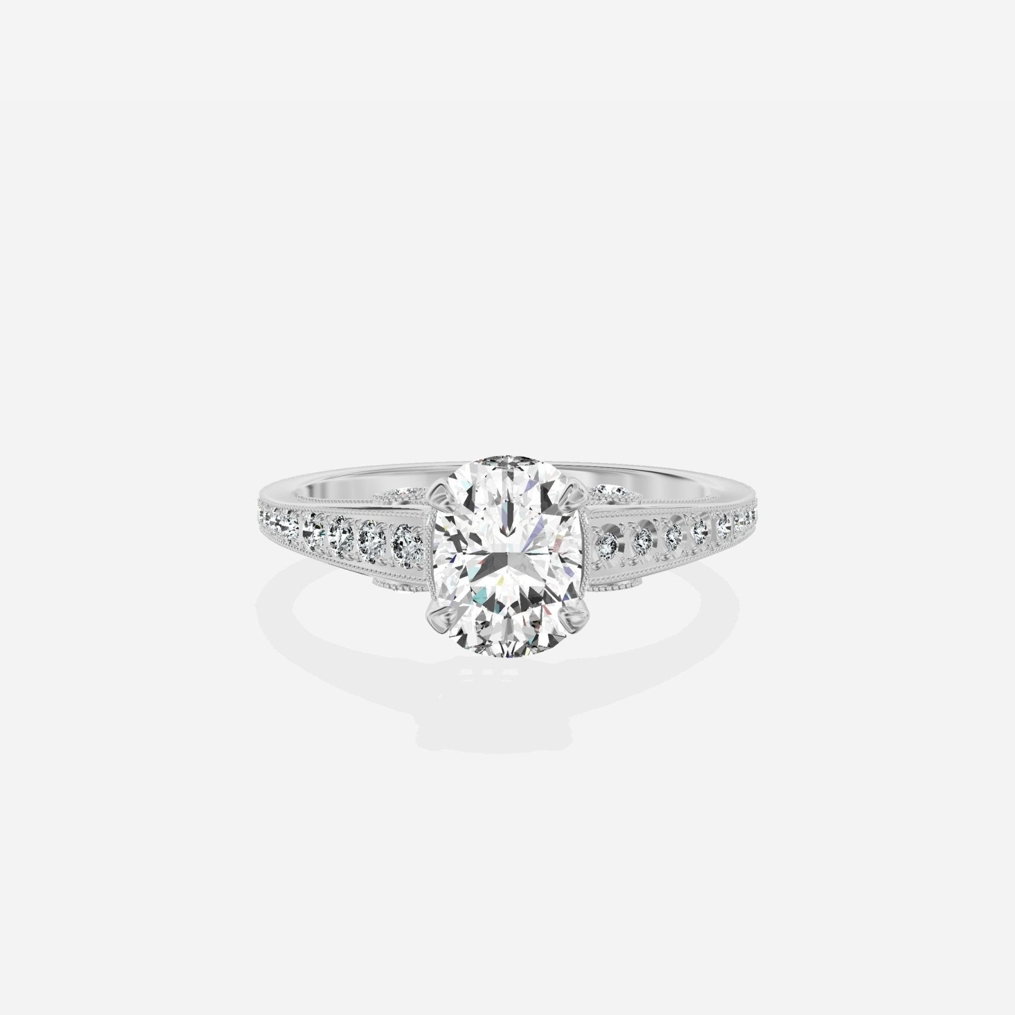 Elle Vintage Style Engagement Ring - The Better Diamonds