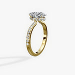 Fortuna Hidden Halo 1.83 ct Oval Engagement Ring in Yellow Gold - The Better Diamonds