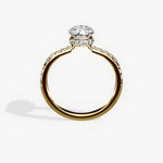 Fortuna Hidden Halo 1.83 ct Oval Engagement Ring in Yellow Gold - The Better Diamonds
