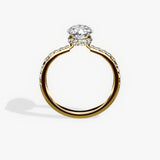 Fortuna Hidden Halo 1.83 ct Oval Engagement Ring in Yellow Gold - The Better Diamonds