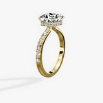 Fortuna Hidden Halo 2.01 ct Princess Engagement Ring in Yellow Gold - The Better Diamonds