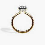 Fortuna Hidden Halo 2.01 ct Princess Engagement Ring in Yellow Gold - The Better Diamonds