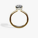 Fortuna Hidden Halo 2.01 ct Princess Engagement Ring in Yellow Gold - The Better Diamonds