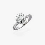 Fortuna Hidden Halo 2.02 ct Round Engagement Ring in White Gold - The Better Diamonds