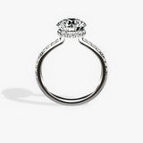 Fortuna Hidden Halo 2.02 ct Round Engagement Ring in White Gold - The Better Diamonds