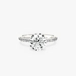 Fortuna Hidden Halo 2.02 ct Round Engagement Ring in White Gold - The Better Diamonds