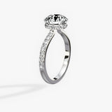 Fortuna Hidden Halo 2.02 ct Round Engagement Ring in White Gold - The Better Diamonds