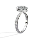 Fortuna Hidden Halo 2.39 ct Oval Engagement Ring in White Gold - The Better Diamonds