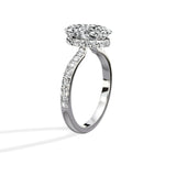 Fortuna Hidden Halo 2.39 ct Oval Engagement Ring in White Gold - The Better Diamonds