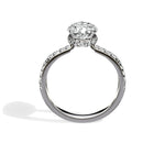 Fortuna Hidden Halo 2.39 ct Oval Engagement Ring in White Gold - The Better Diamonds