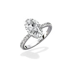 Fortuna Hidden Halo 2.39 ct Oval Engagement Ring in White Gold - The Better Diamonds