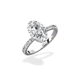 Fortuna Hidden Halo 2.39 ct Oval Engagement Ring in White Gold - The Better Diamonds