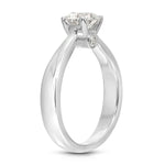 Sercret Diamond Solitaire Round Engagement Ring in White Gold