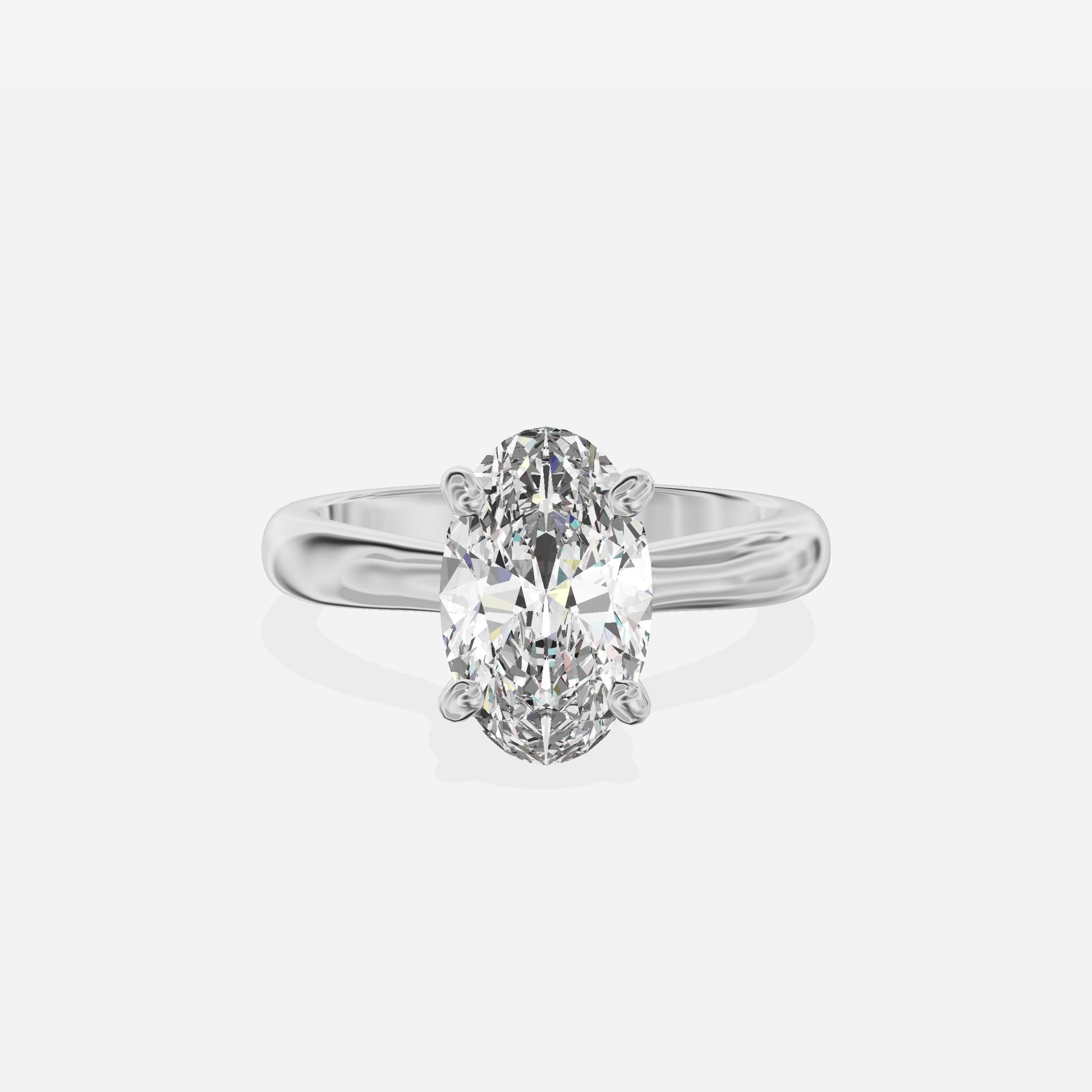 Secret Diamond Solitaire Engagement Ring