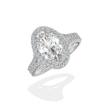 Split Shank Hidden Halo Engagement Ring