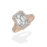 Split Shank Hidden Halo Engagement Ring
