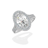 Split Shank Hidden Halo Engagement Ring