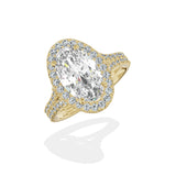 Split Shank Hidden Halo Engagement Ring