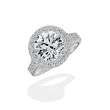 Split Shank Hidden Halo Engagement Ring