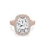 Split Shank Hidden Halo Engagement Ring