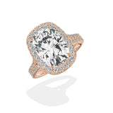 Split Shank Hidden Halo Engagement Ring