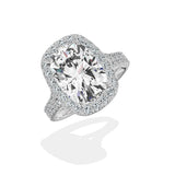 Split Shank Hidden Halo Engagement Ring